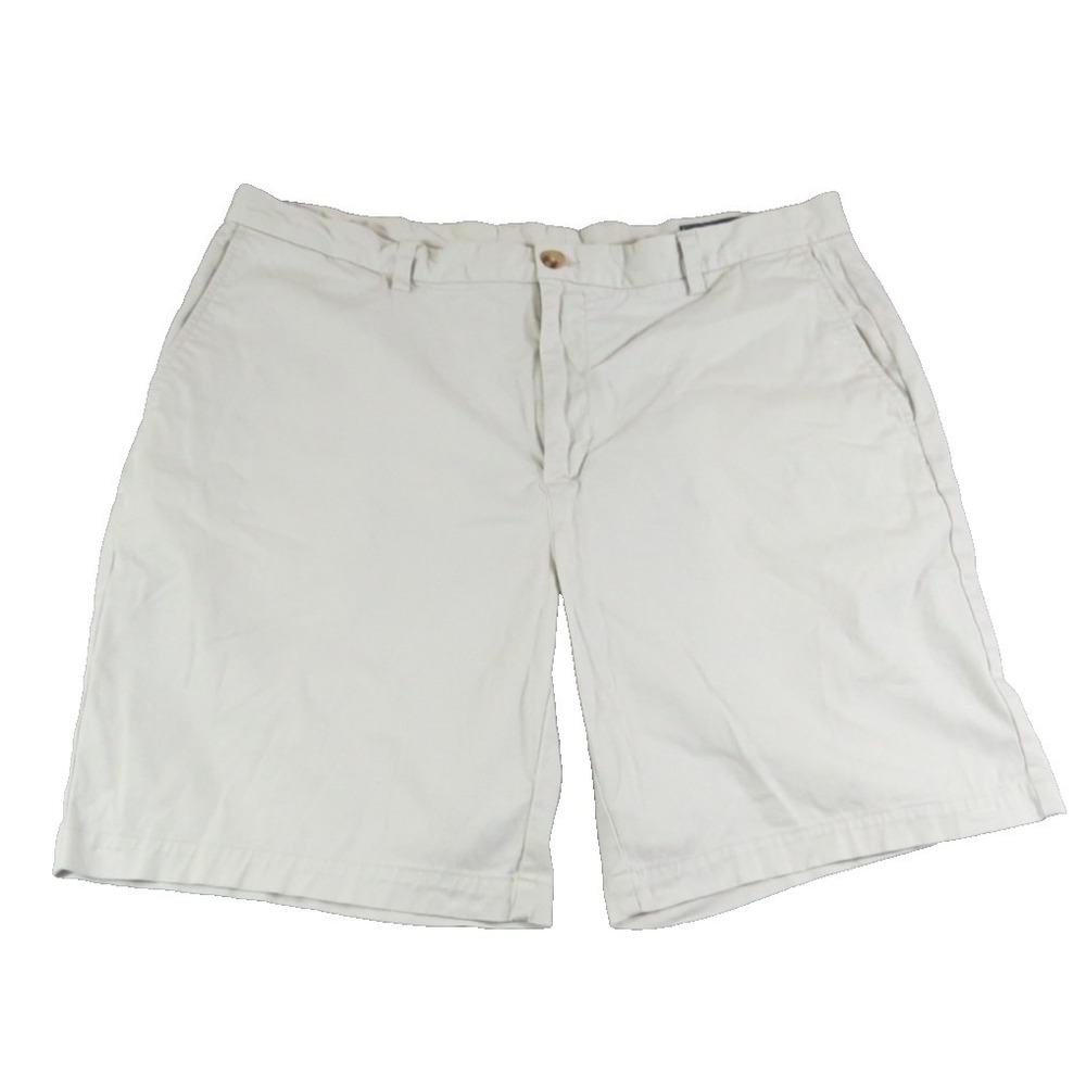 Vineyard Vines Mens 40 Khaki Tan 9" Stretch Breaker Shorts Chino Cotton Prep EUC
